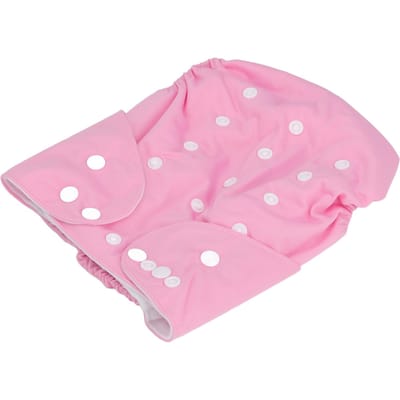 Couche en tissu pour bébé lavable réutilisable anti-fuite imperméable à double boutonnage tissu respirant 109 pink