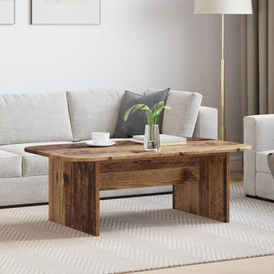 vidaXL - Salontafel - Oudhout - 93 - x - 53 - x - 33 - cm - Bewerkt - hout
