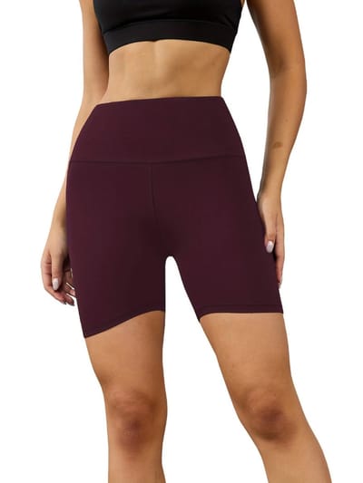 Livano Biker Short Dames - Korte Legging - Lange Onderbroek - Bikershort - Met Pijpjes - Bordeauxrood - Maat XS