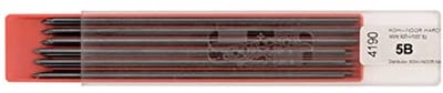 Graphitlood 2 mm voor vulpotlood - 120 mm, hardheidsgraad 5B