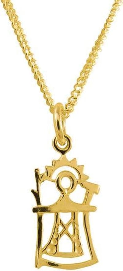 AuBor ®. Hanger. Goud. "Ukko" God van de donder.