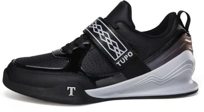 Bovista Powerlift Schoenen - Powerlifter - Weightlifting - Squat - Gewichthef - Gym Schoenen - Sneaker - Zwart - Maat 38.5