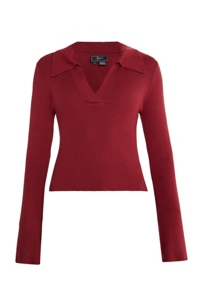 Faina Jumper Dames wijnrood