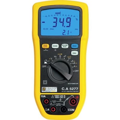 Chauvin Arnoux C.A 5277 Multimeter Digitaal Spatdicht (IP54) CAT III 1000 V, CAT IV 600 V Weergave (counts): 6000
