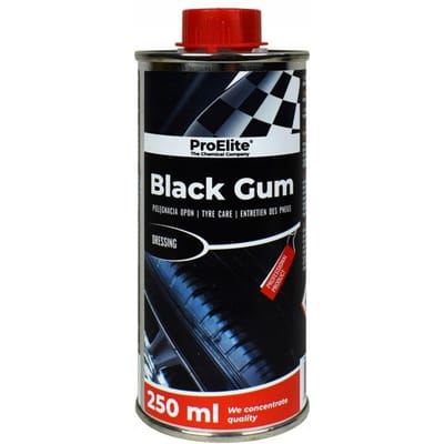 Pro Elite | Banden zwart | 250 ml | black gum met gratis spons | Auto wassen