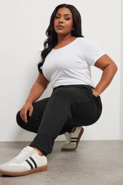 Yours Joggingbroek Met Toelopende Pijpen In Zwart Size 42