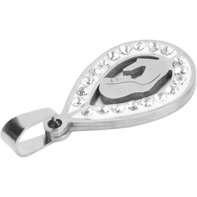 Maagd Maria Hanger Prachtige Kleur Waterdruppel Stijl Duurzaam Titanium Staal Moeder Gods Hanger zilver