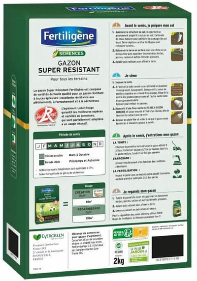 FERTILIGENE Superbestendig gras voor elk terrein - 2 kg