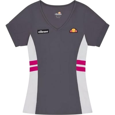 Ellesse Lowery T-shirt met V-hals voor dames (Donkergrijs)