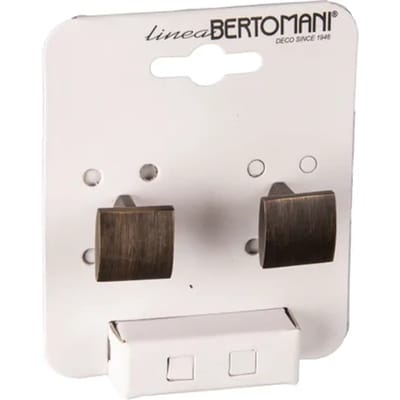 Bertomani Meubelknop - Zamak Verbronsd - Gebogen - 21x21mm - Set Van 2