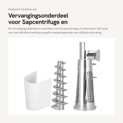 Dailygoods- Sapcentrifuge Accessoire Elegant - Vleesmolenonderdeel - Tomatenpersbevestiging - Hoogwaardige Aluminiumlegering - Slijtvaste Ontwerp - Comfortabele Oplossing - Vleesmolen