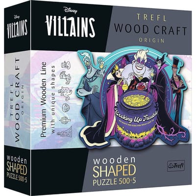 Trefl houten puzzel Disney Villains 500+5 stukjes - milieuvriendelijk FSC.