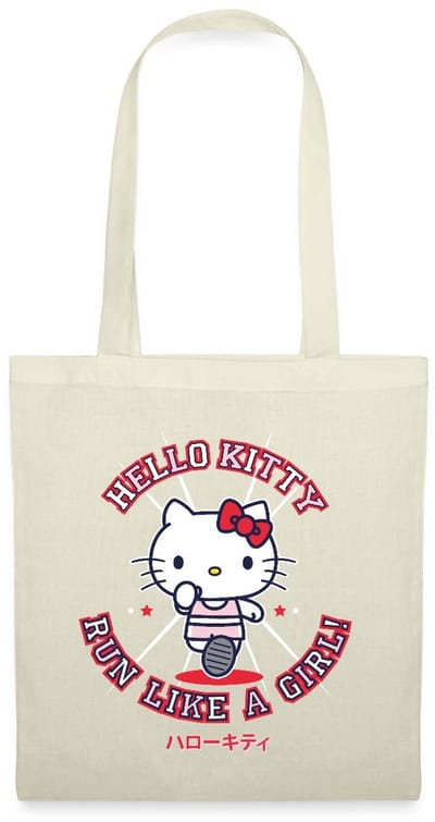 Hello Kitty Run Like A Girl Tas Van Stof Schoudertas