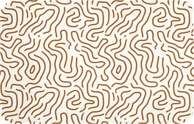 Badmat 80x50 cm - Antislip - Minimalistisch - Patroon - Terracotta - Badmatten voor badkamer - Badkamermat - Douchemat - Badkamer mat