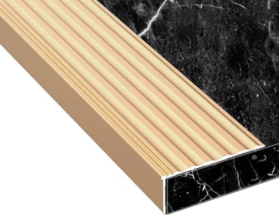 Trapprofiel Antislip - Trapneus Randbescherming - Traprand Beveiligen - Verdikt Gekarteld Ontwerp - 90 cm Lengte - Goud