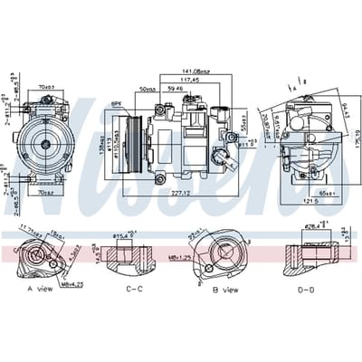 Compressor, airconditioner NISSENS 890757