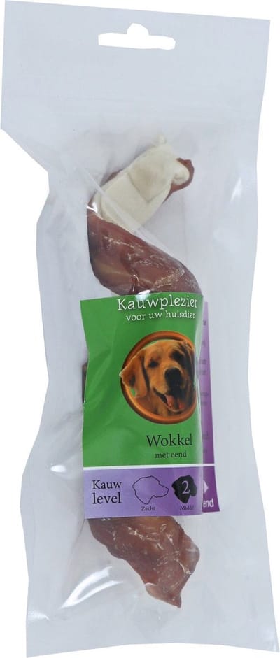 Gebr de boon - Natuurlijke Snack wokkel met eend 16 cm zak a 1 stuk