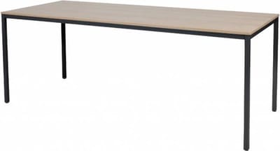 Bureautafel - Domino Basic 200x80 Havana Kersen - zwart frame