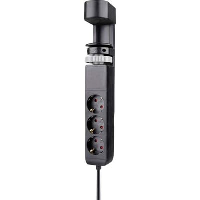 Neomounts DS22-840BL6 Bureaucontactdoos met klem en USB-C en USB-A poorten - Quick-charge