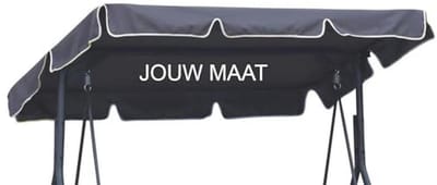 Ferocity Stijlvolle Gepersonaliseerde gekleurde overkapping voor Schommelhoes Patio Hangmat Hoes Top Tuin Buiten Op maat te bestellen grafiet [101]