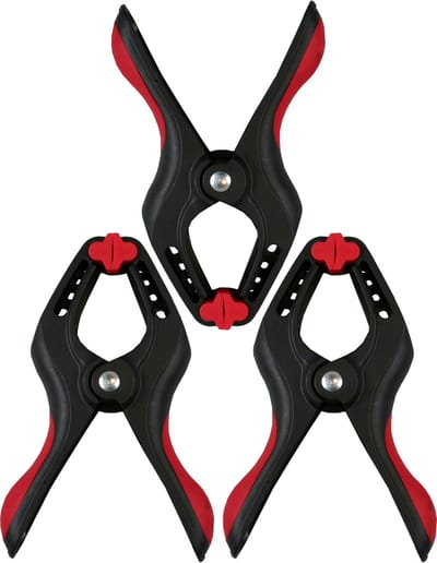 Benson Zeilklemmen/veerklemmen - 3x - kunststof - 15 cm - profi lijmklemmen met rubber heft