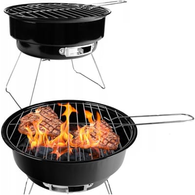 Compacte draagbare houtskoolgrill - Opvouwbaar voor kamperen en tuin