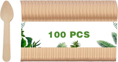Milieuvriendelijke houten koffielepels - 100 stuks, biologisch afbreekbaar