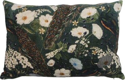 groot kussen fluweel romantisch pauw bloem 40x60cm*