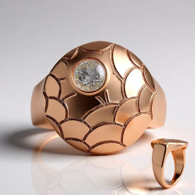 Cavill - Zilveren ring met Madagascar Morganiet 0,326 ct - 925 Sterling zilver rosé verguld - Elegante damesring Monosono collectie - Rond 4,5 mm