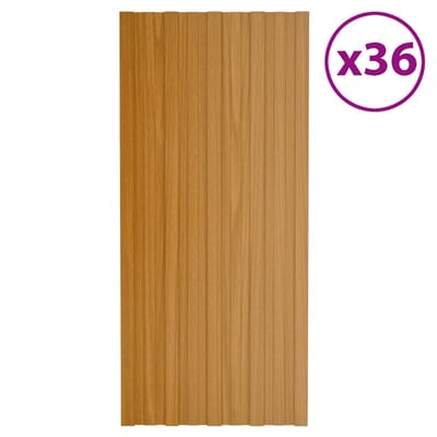 vidaXL - Dakpaneel - 36 - st - Naturel - 100 - x - 45 - cm - Verzinkt - staal