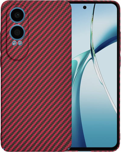 Hoesje geschikt voor OnePlus Nord CE 4 Lite - Techsuit Carbonite FiberShell Carbon Back Cover - Rood