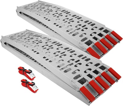 Vouwbare Aluminium Ramps 226 cm - 820 kg Draagvermogen - Ideaal voor Motoren en Voertuigen