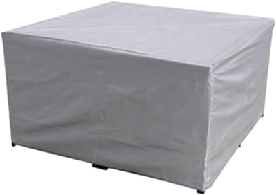 Famanu – Afdekking tuinmeubelen - alle maten - afdekhoes voor tuinmeubelen en rechthoekige zitsets - rechthoekig voor tuintafel - meubelset - anti-uv - zware belasting 210D Oxford-weefsel - grijs - 123 x 61 x 72 cm