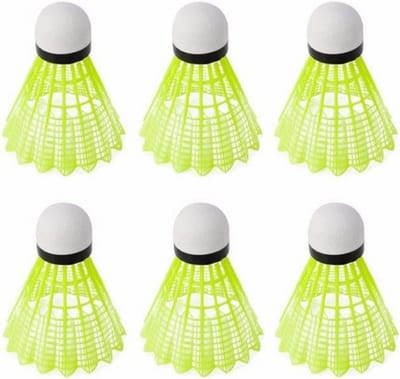 Set van 6 Nylon Trainingsshuttles voor Badminton - Hoge Snelheid Binnen & Buiten