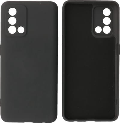 Fashion Backcover Telefoonhoesje - Color Hoesje - Geschikt voor Oppo A74 4G & A95 4G - Zwart