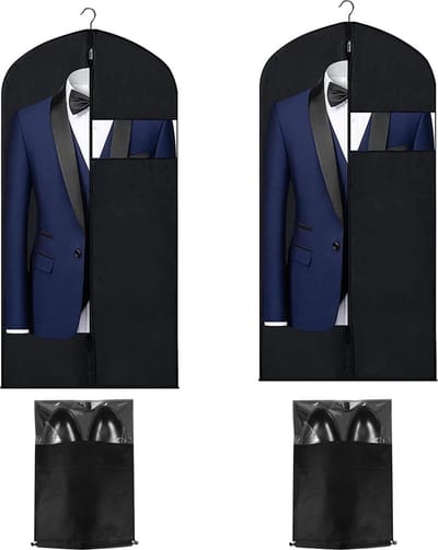 La'Moussawi ® Kledingopberger Set met Transparante Vensters en Ritsen voor Diverse Kledingstukken