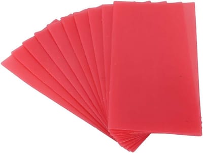 Carving Wax Vellen - Sieraden Wax - Sieraden Maken - Hand- en Machinaal Bewerken - 10 Stuks 1.3mm - Rood