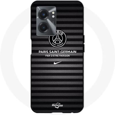 Coque - MANIACASE - Realme V23 - Noir et gris - Le Paris SG et Nike - Souple gris
