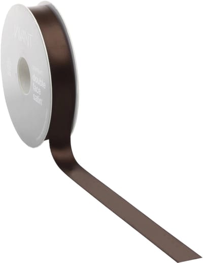 Double Face Satijnlint Bruin – 25 mm × 25 m – double face satijn