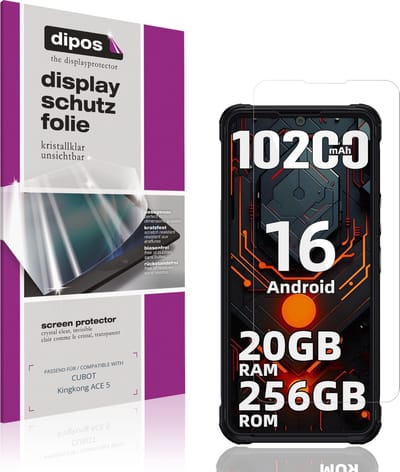 dipos – 4x Beschermfolie geschikt voor CUBOT Kingkong ACE 5 | Krasbestendige & heldere Screenprotector Ultra-Thin