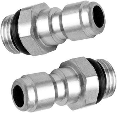 NTH products - RVS Male Thread Coupling Plug - Hoge druk verbinding - Snelle aansluiting - Voor hogedrukreinigers - Duurzaam en betrouwbaar - Geschikt v...