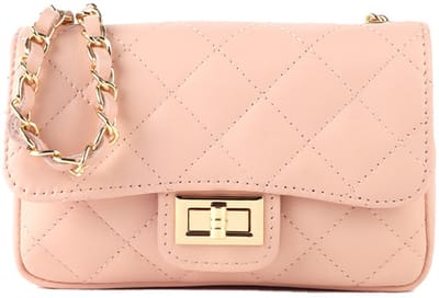Giuliano lederen schoudertas Rynah - Made in Italy - Roze