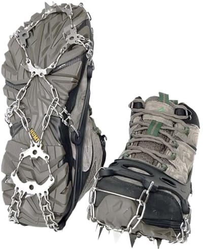 Antislip Stijgijzers met 19 Spikes voor Winterwandelen en Bergbeklimmen