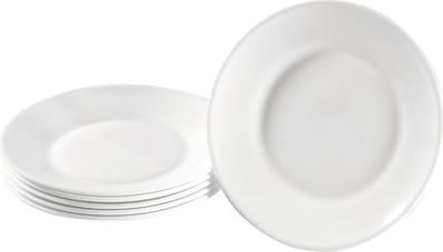 Bord groot hardglas set 6 stuks