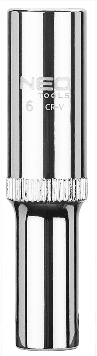 NEO Superlock Serie - Lange Zeskantdop 6 mm - 1/4" - Chroom-Vanadiumstaal