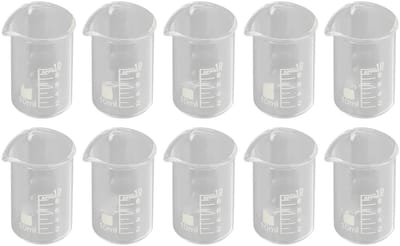 Dailygoods- Meetinstrument - 10 Stuks Borosilicaatglas Bekers - Laboratorium Beker - Onderwijs Experimenten - Duidelijke Schaal - Zuur- en Alkalibestendig - Laboratoriumbeker