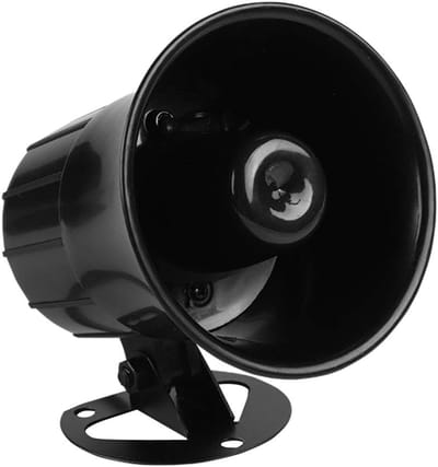 Luide Sirene - Veiligheidsalarm - Huis Beveiligen - Vuurvaste ABS - 115 dB - Zwart