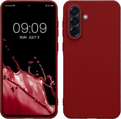 kwmobile telefoonhoesje geschikt voor Samsung Galaxy A56 5G - Hoesje voor smartphone - Back cover in rabarber rood