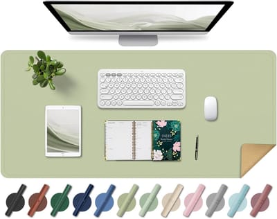 Bureaumat - Antislip Grote Muismat, Waterdichte Bureaubeschermer, Computer en Laptop Mat voor Bureau, Bureaublad om te Schrijven, Blotter Pads Decor (Matcha, 80x40CM)