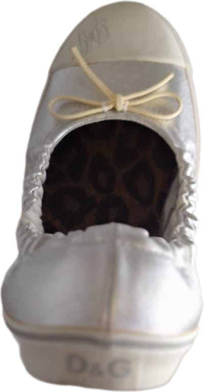 D&G BALLERINA SILVER/WHITE SIZE 39